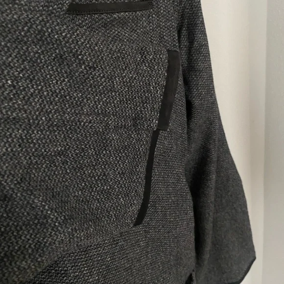 Menvintage Orvis Zambezi Jacket Wool Silk Tweed Charcoal Leather Elbow Patches